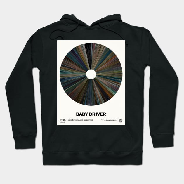 minimal_Baby Driver Warp Barcode Movie Hoodie by silver-light